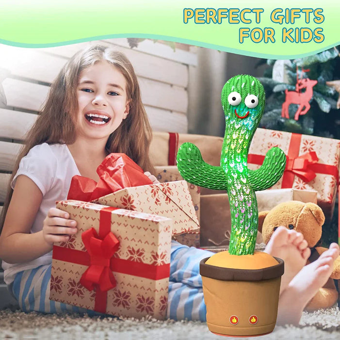 Dancing Cactus Plush Toy Doll Electronic Recording Shake with Song