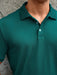  Ribbed Knit Polo Shirt