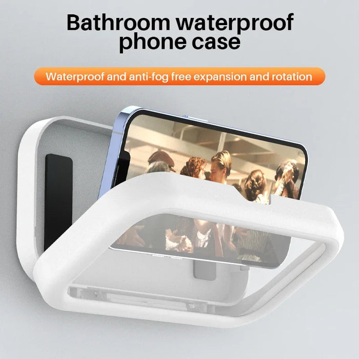 New Rotation Waterproof Bathroom Phone Wall Mount Holder 