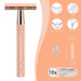 Double Edge Safety Razor for Women, with 10 Pcs Safety Razor Blades 