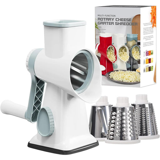 3 in 1 Rotary Cheese Grater Peanut Nuts Grinder Vegetable Shredder 