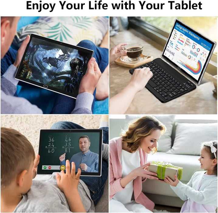 Android 13 Tablet 10 Inch Tablet with Keyboard Wireless Mouse 