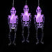 Halloween Skeleton String Lights, Battery Operated String Lights for Halloween Decorations (Purple Skeleton)