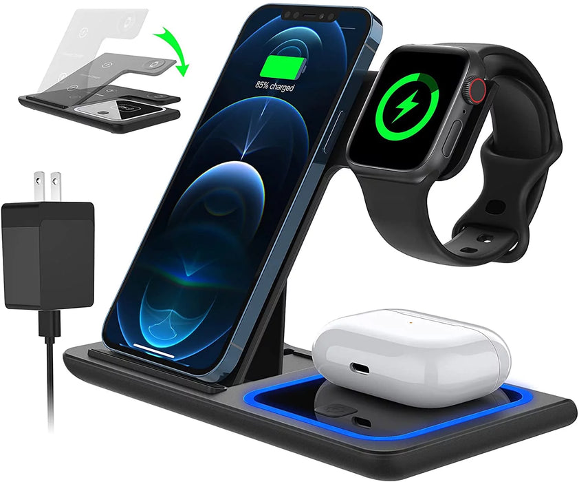 Wireless Charger, 18W Fast iPhone Charging Station for iPhone and Androids 