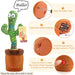 Dancing Cactus Plush Toy Doll Electronic Recording Shake with Song