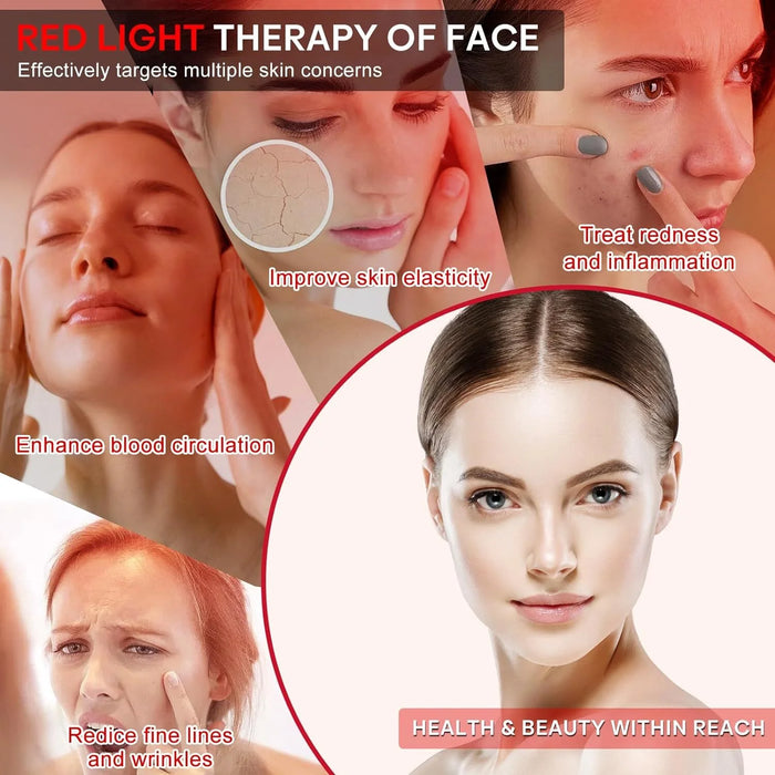 Led Face Mask Light Therapy,  Red Light Therapy for Face, 7 Colors LED Facial Skin Care