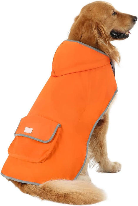 Reversible Dog Raincoat Hooded 