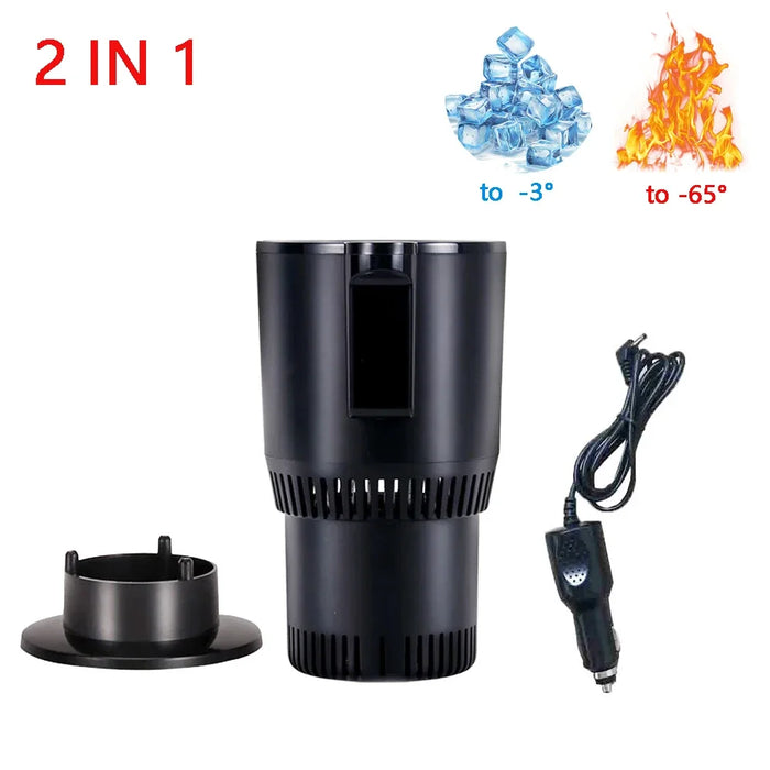 Car Heating Cooling Cup 12V 2 In1 Smart Car Cup Holder Digital Temperature Display