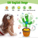 Dancing Cactus Plush Toy Doll Electronic Recording Shake with Song