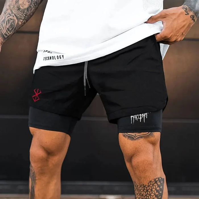 Men's Fitness Training Skinny Shorts Sportwear